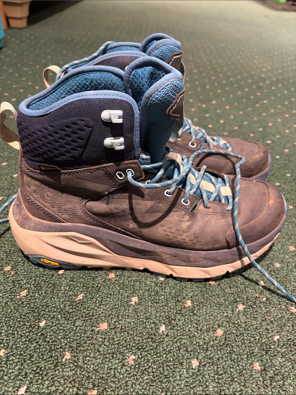 Hoka One One Blue and Black Hiking Shoes